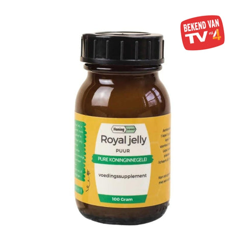 Vooraanzicht pure royal jelly van Honingdirect.nl